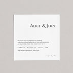 Modern luxury wedding invitation suite on neutral background, clean serif font design with envelope, timeless minimal aesthetic