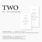 Floral Line Serif Wedding Menu