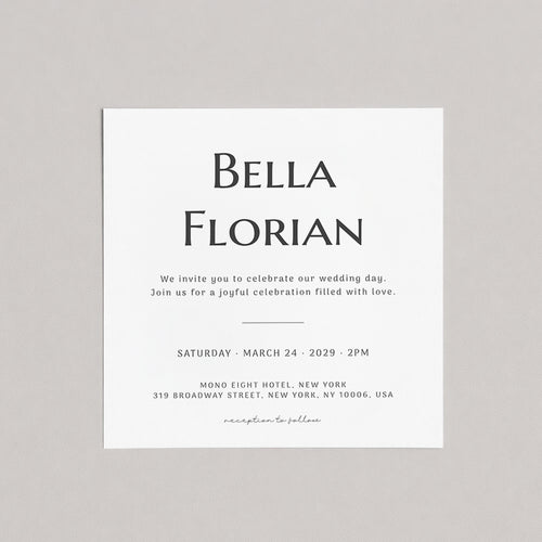 Foundational Text Wedding Invitation