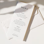 Centered Serif Wedding Menu