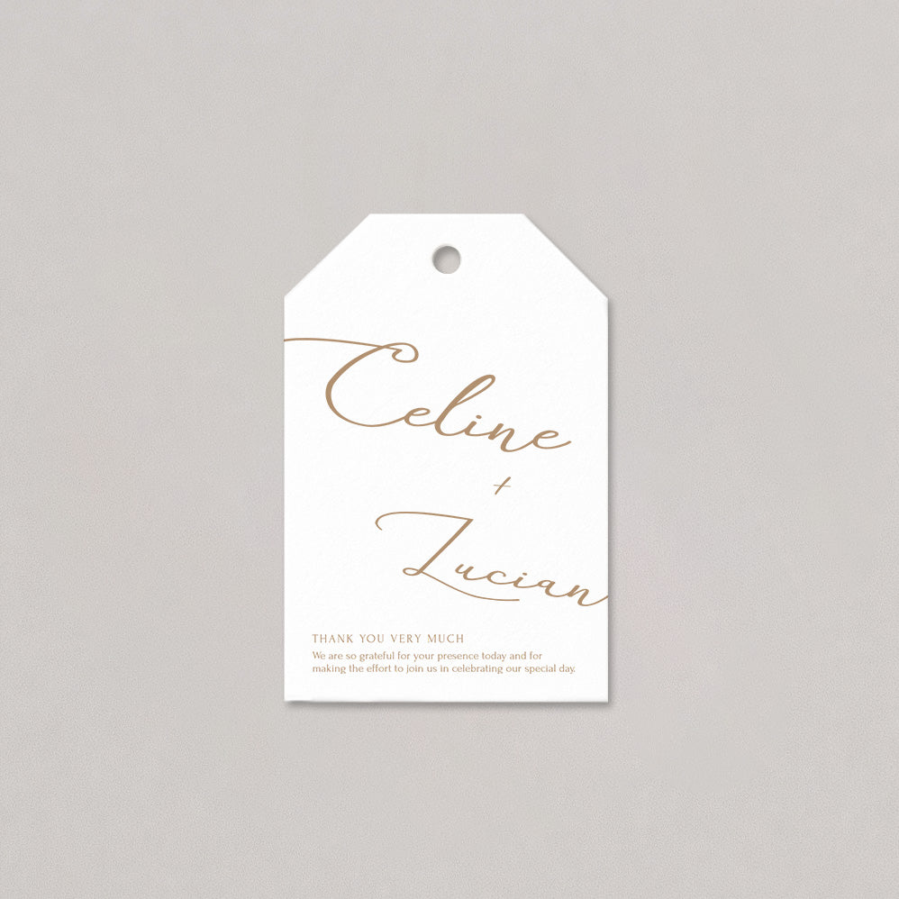 Signature Name Thank You Favor Tag