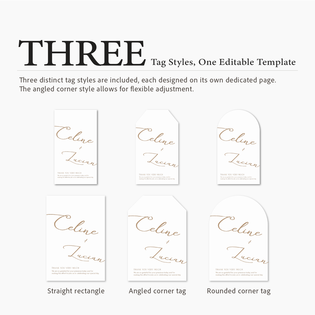 Signature Name Thank You Favor Tag