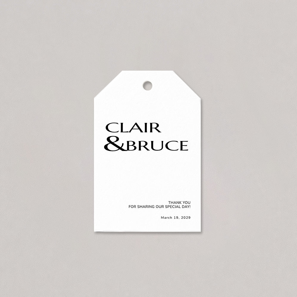 Essential Form Thank You Favor Tag