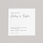 Plantilla de invitación de boda manuscrita | Minimalista y moderna