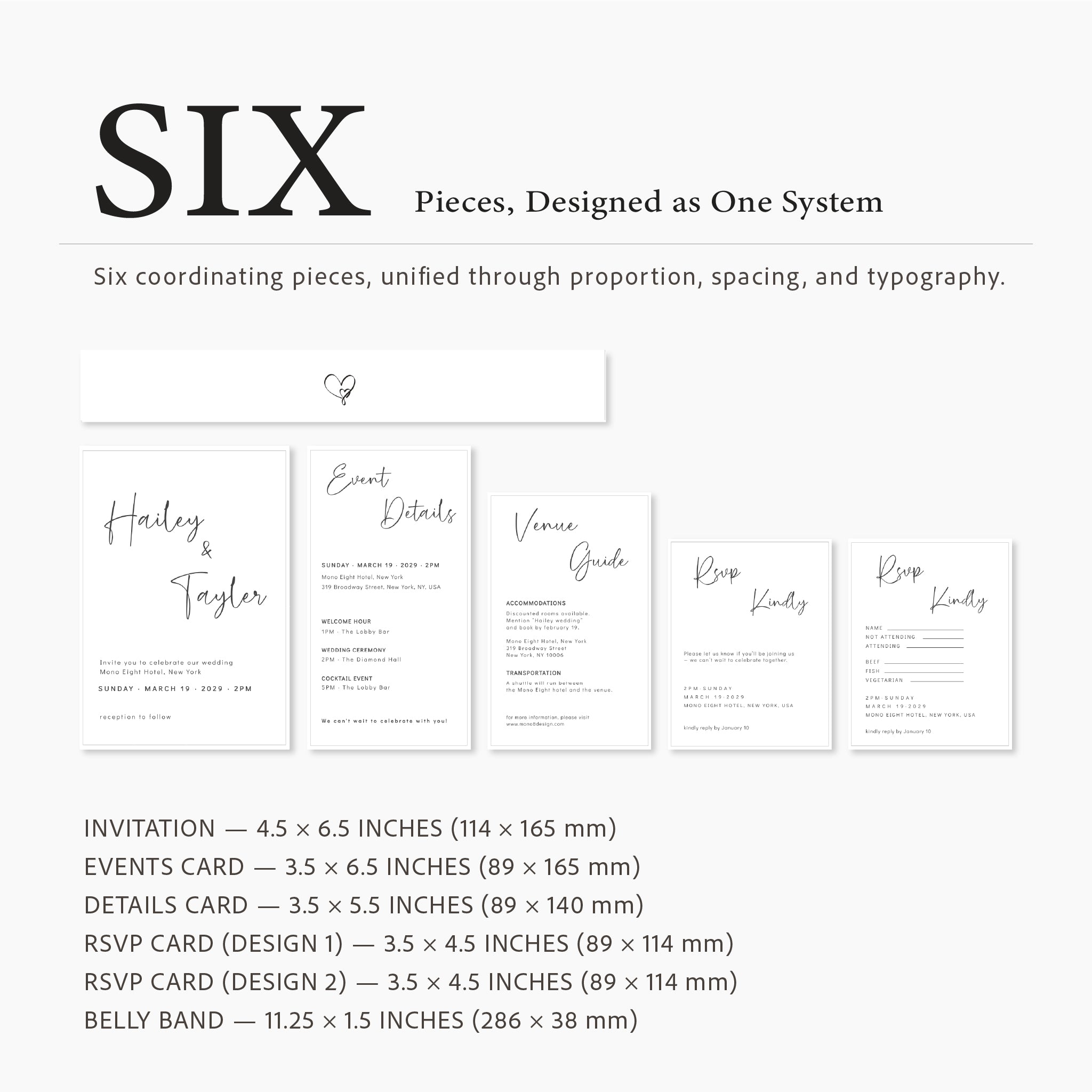 Refined Script Wedding Invitation Suite