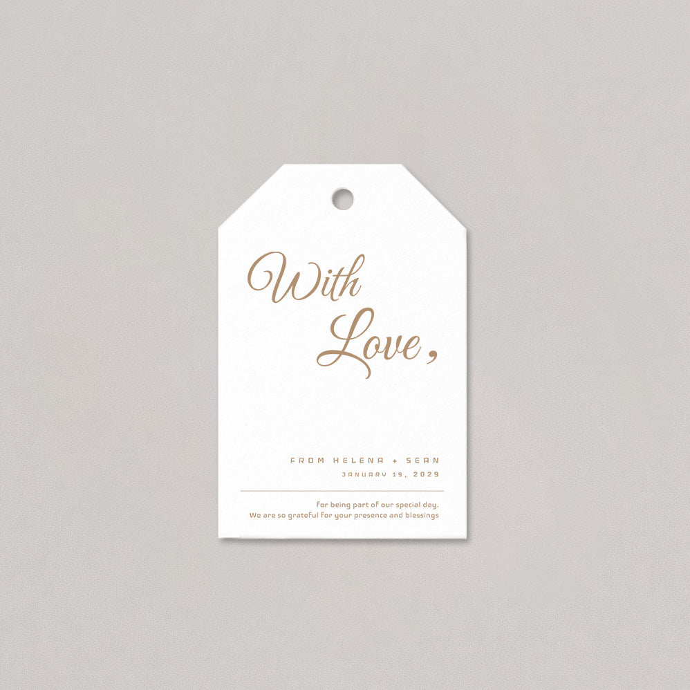 Modern Script Thank You Favor Tag
