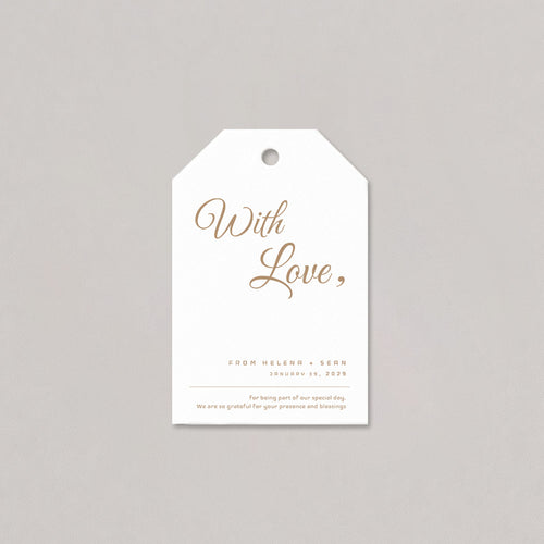 Modern Script Thank You Favor Tag