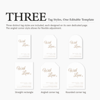 Modern Script Thank You Favor Tag