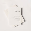 Wedding invitation card with envelope on a white background