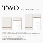 Refined Band Wedding Menu