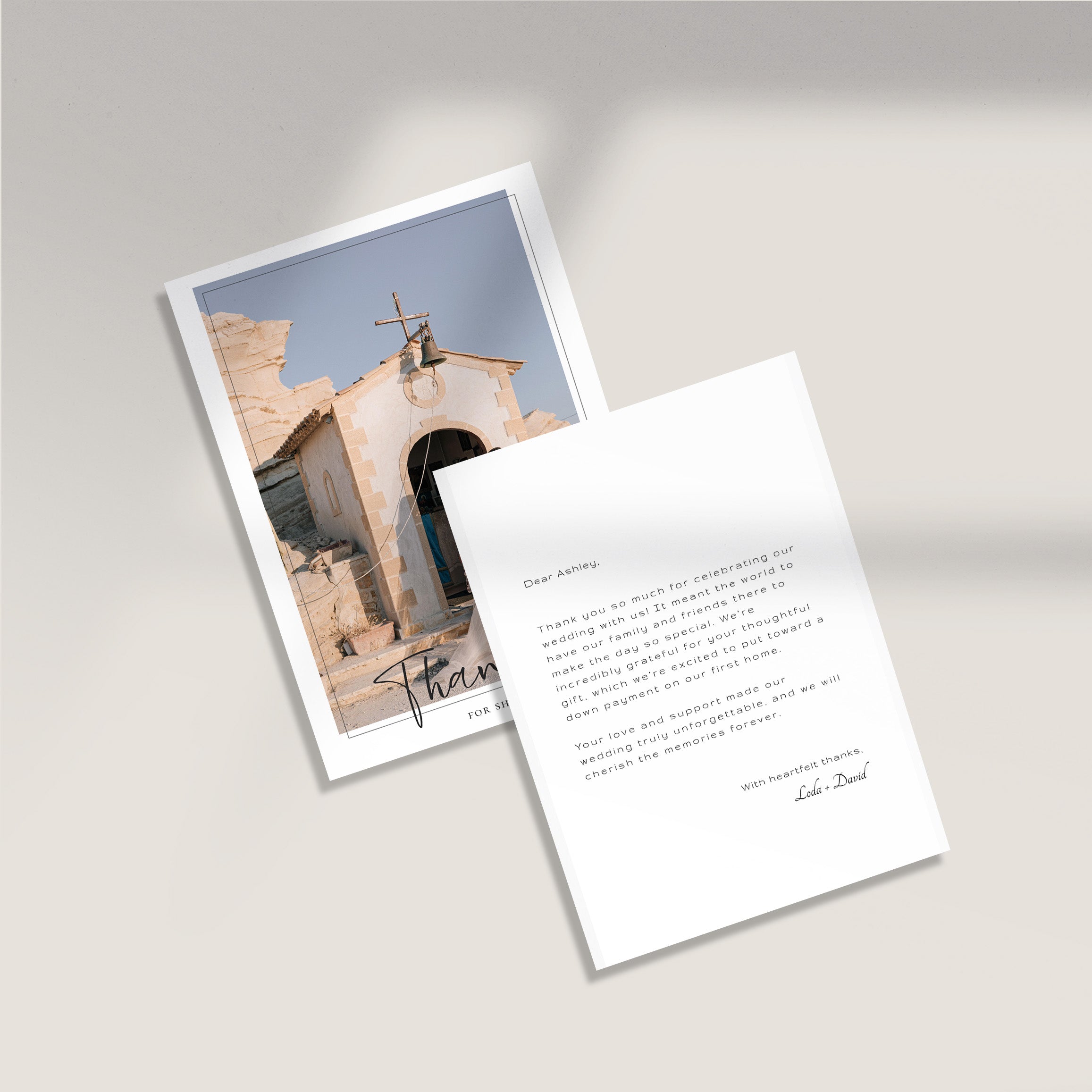 Minimal Photo Thank You Card