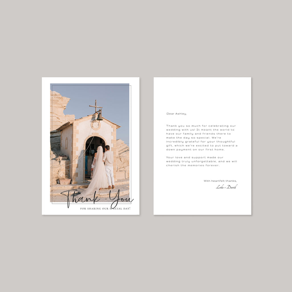 Minimal Photo Thank You Card