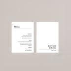 Editorial Serif Wedding Menu