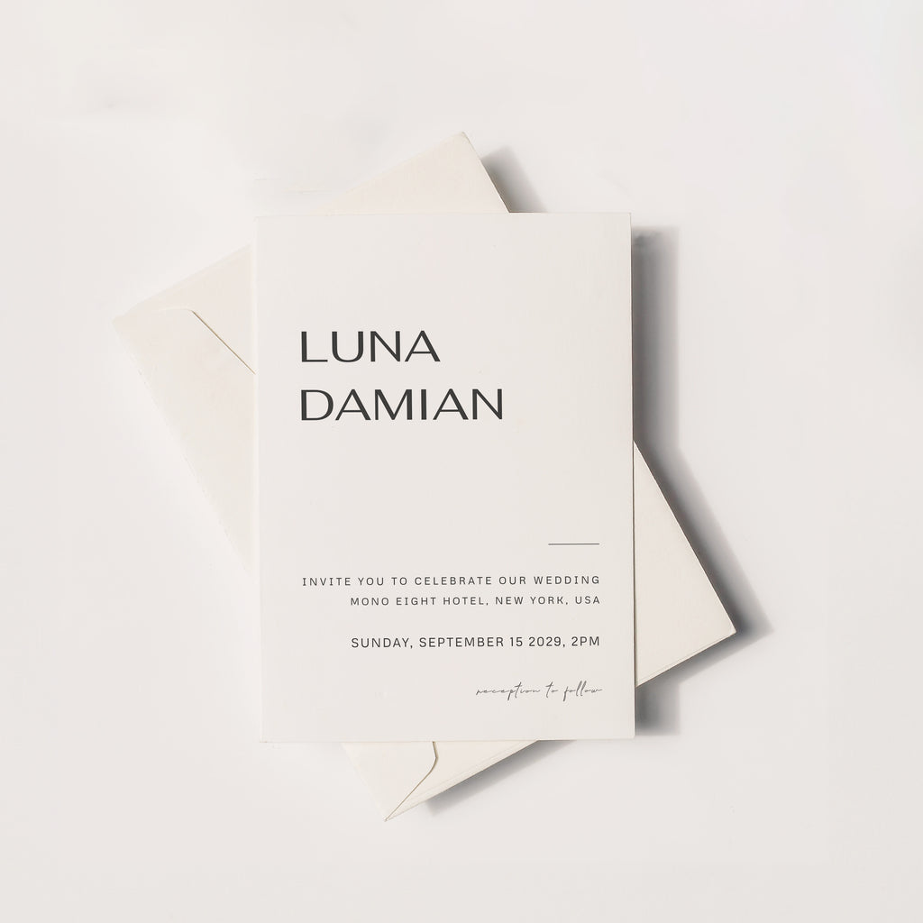 Plantilla de invitación de boda de estilo arquitectónico