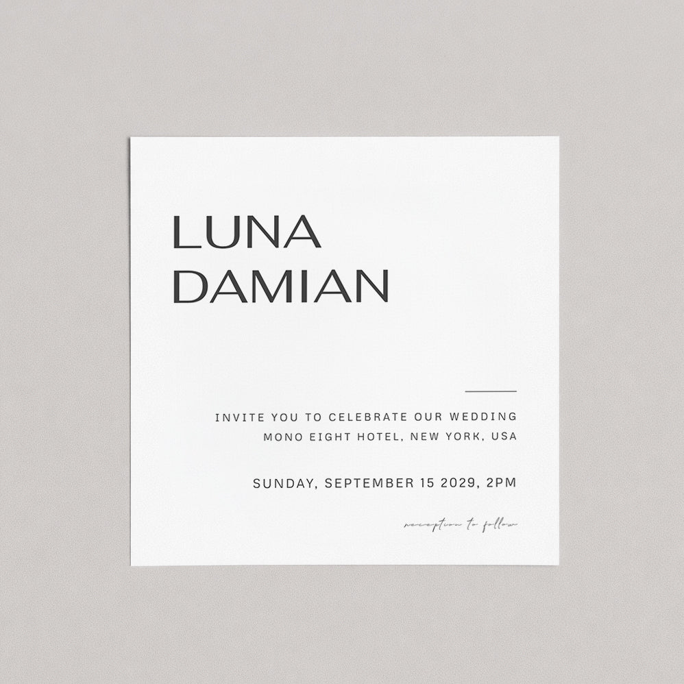 Plantilla de invitación de boda de estilo arquitectónico