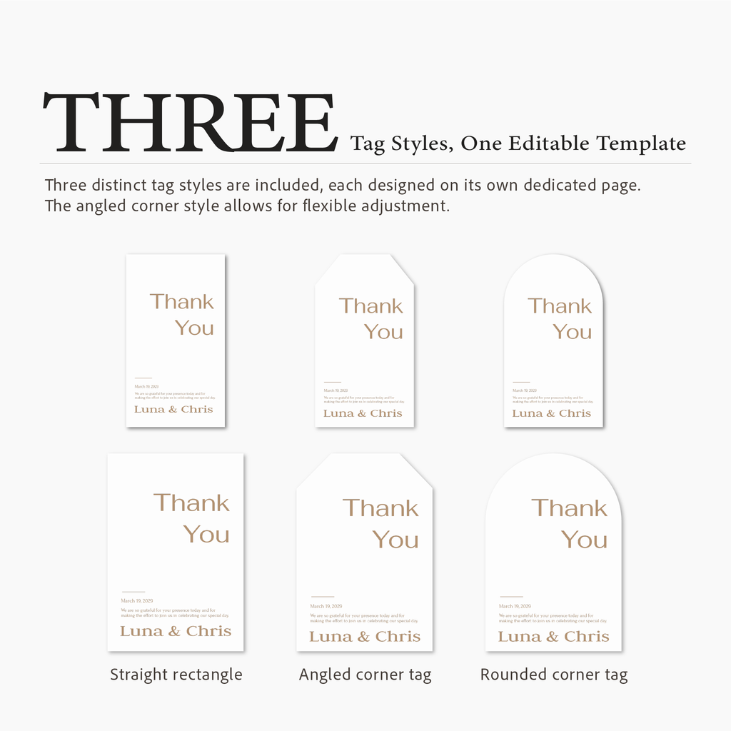 Grace Serif Thank You Favor Tag