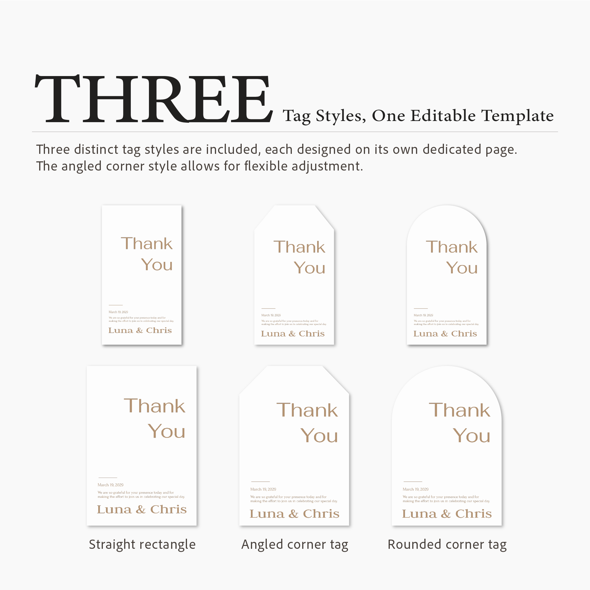 Grace Serif Thank You Favor Tag