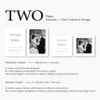 Modern typographic wedding invitation with clean layout and confident hierarchy