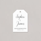 Chic Script Thank You Favor Tag