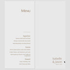 Refined Column Wedding Menu