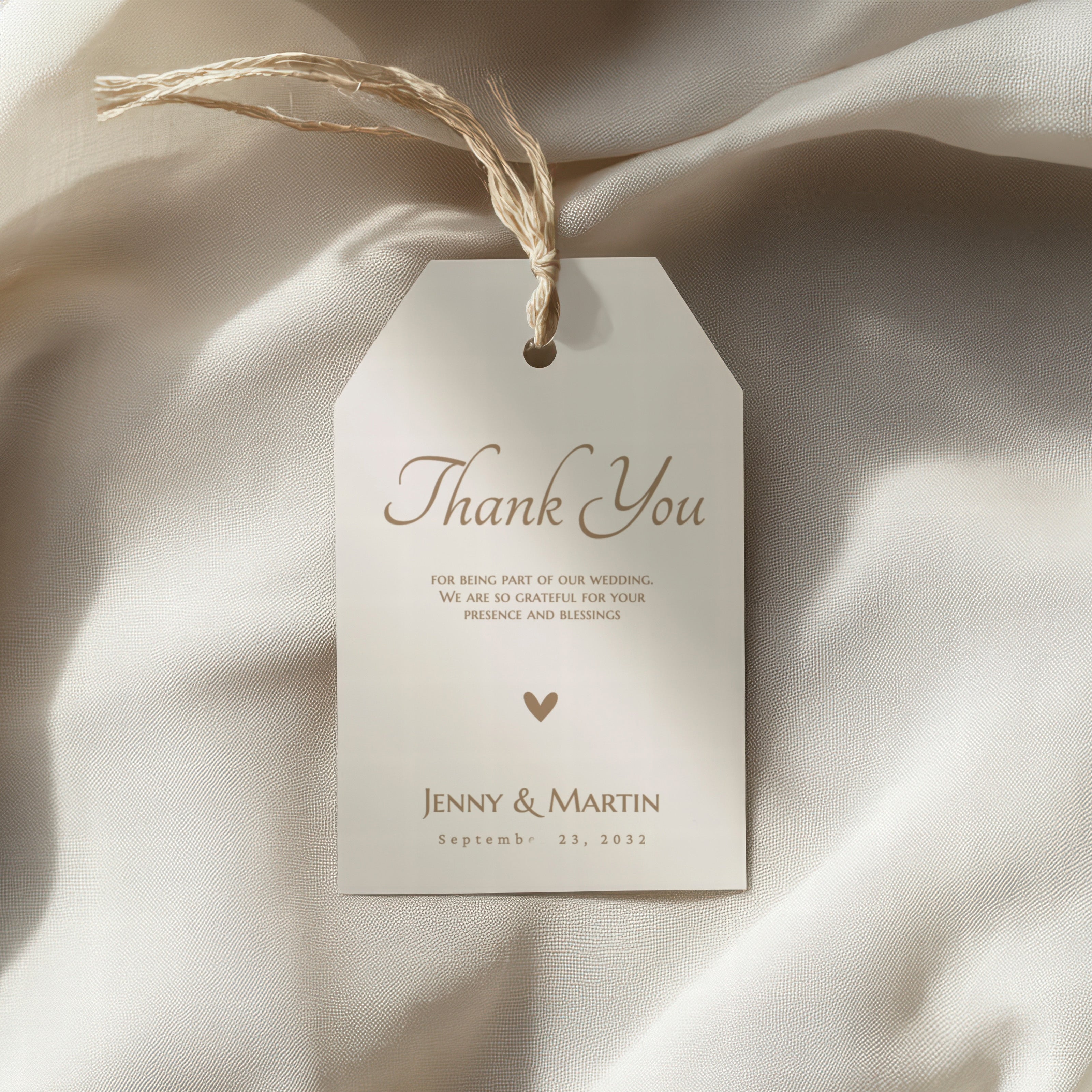 Templett online editing tutorial for a minimalist wedding thank you tag
