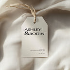 Screen recording of customizing a modern wedding favor tag template in Templett