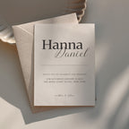 Walkthrough of adjusting layout and wording in a modern wedding invitation design