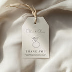 Diamond Ring Thank You Favor Tag