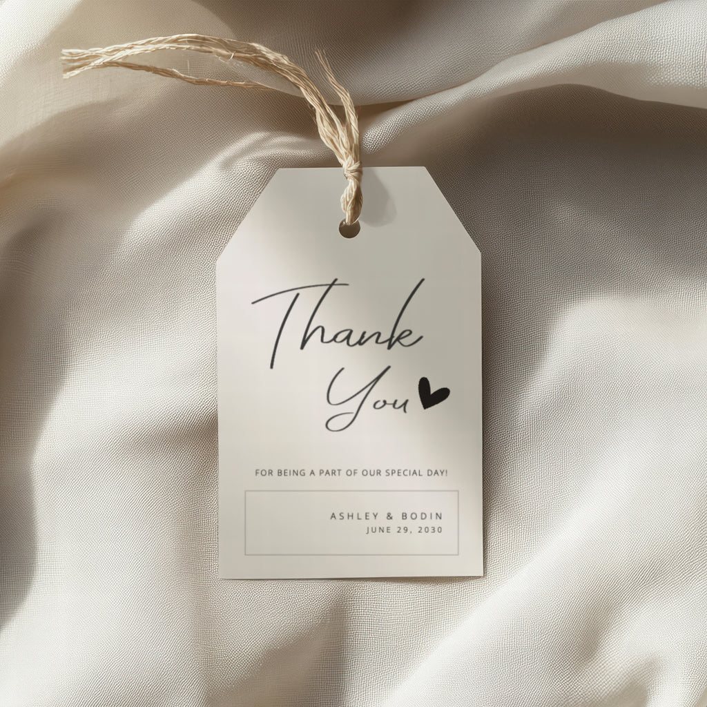 Sentiment Script Thank You Favor Tag
